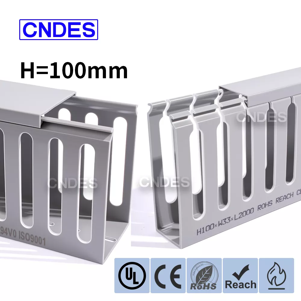 100mm高さオープンスロットPVCエンクロージャ配線ダクト