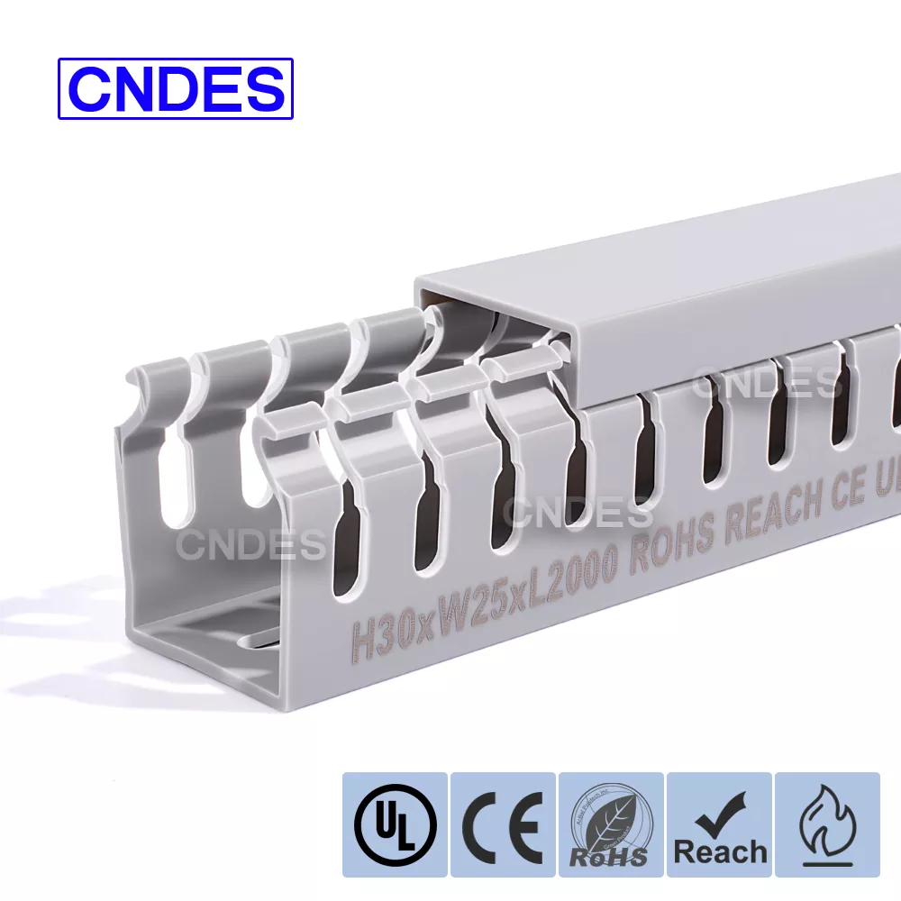 30×25 スロット付き PVC ワイヤー保護ダクト