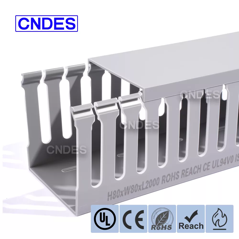 80×80 スロット付きPVC配電盤配線ダクト